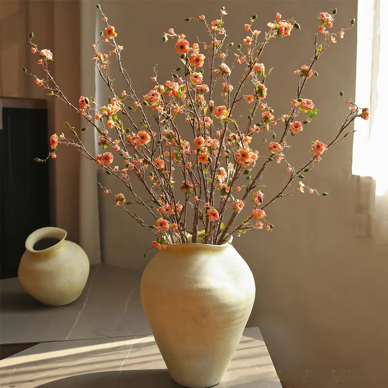 

4Pc/lot Artificial Thorn Plum Blossom Silk Flower for Home Living Room Decorations Party Table Flower Arrangement Wedding Floral
