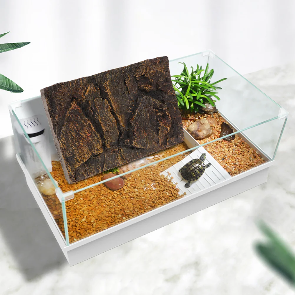 

2Pcs PU Reptile Tank Background Boards 3D Terrarium Aquarium Turtle Tank Decorative Background Board Terrarium Wallpaper