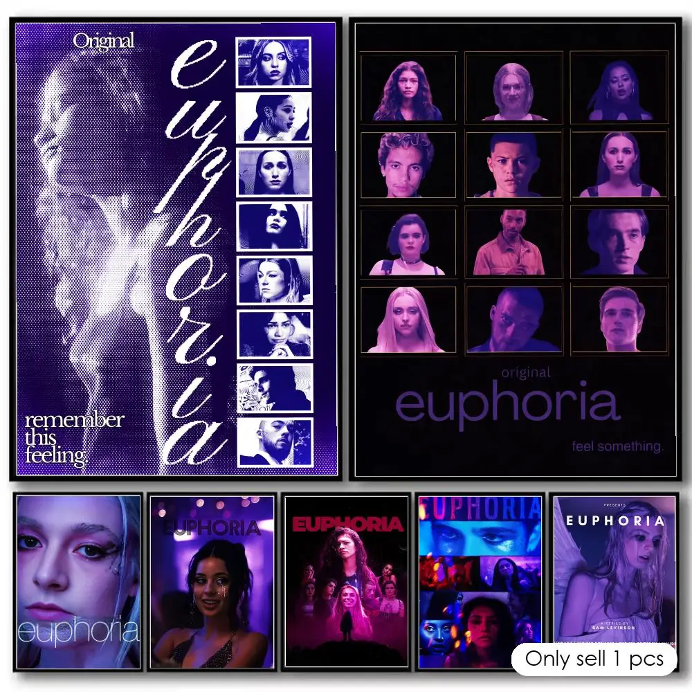 Tv E-Euphoria – peinture calligraphique sur toile de coton, affiche d'art mural, peinture décorative de qualité pour la décoration de la maison