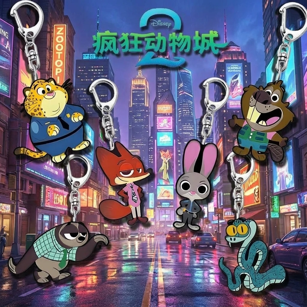 

Акриловый брелок Ник Джуди из фильма «Зоотопия», двусторонний, для рюкзака, аксессуар для косплея, подарок для детей, для вечеринок