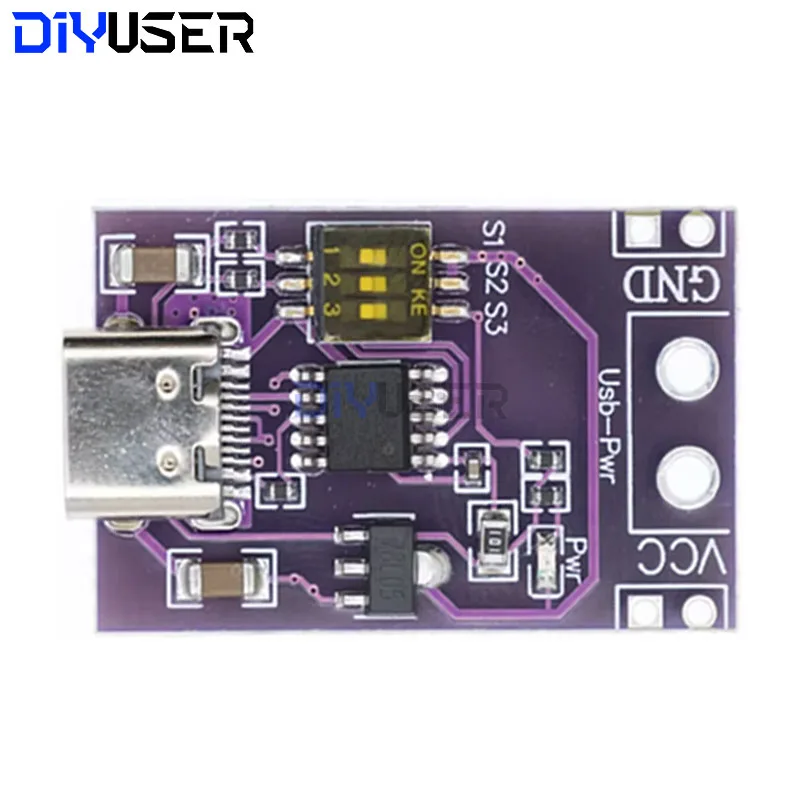 DIYUSER Type-C QC AFC PD2.0 PD3.0 do DC Parof Scam Fast Charge Trigger Polling Detector USB Notebook Power Supply Change Board — zdjęcie 5