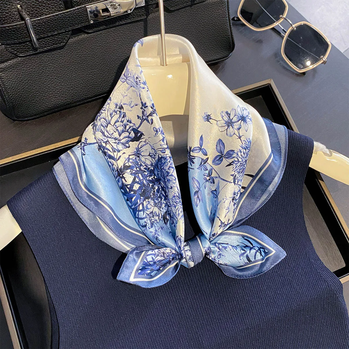 Foulard 100% Soie Véritable po - Women'S Fashion Poncho avis et prix