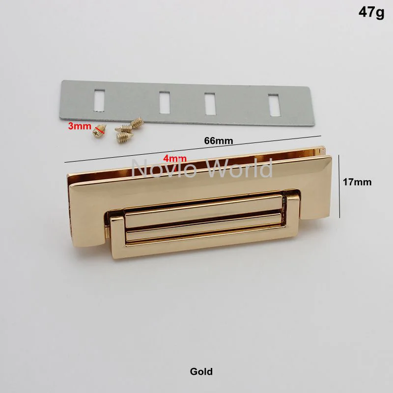 5-30sets gold color 66*17mm large brush antique rectangle shape flip lock for suitcase luggage metal clasp purse fitting