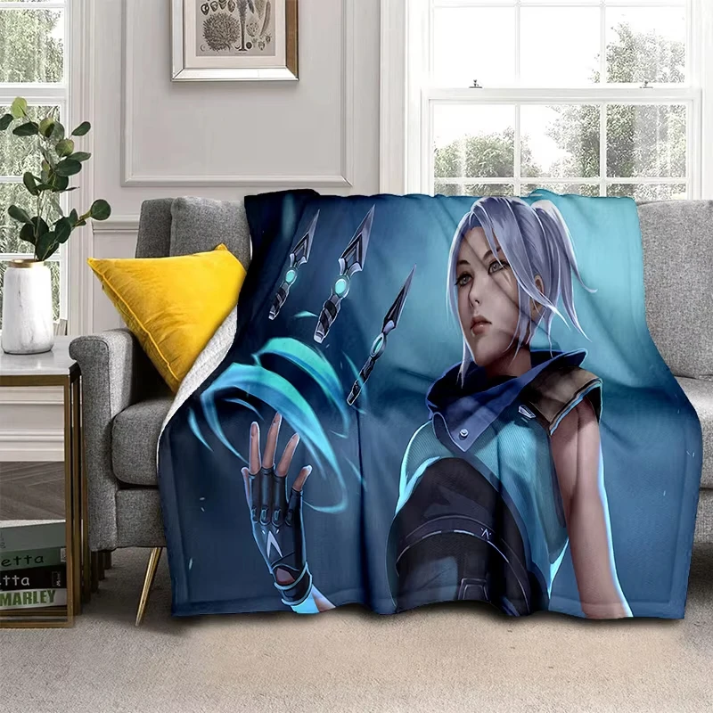 Cartoon Game VALORANT Gamer 3D Blanket,Soft Throw Blanket for Home Bedroom Bed Sofa Picnic Travel Office Rest Cover Blanket Kids