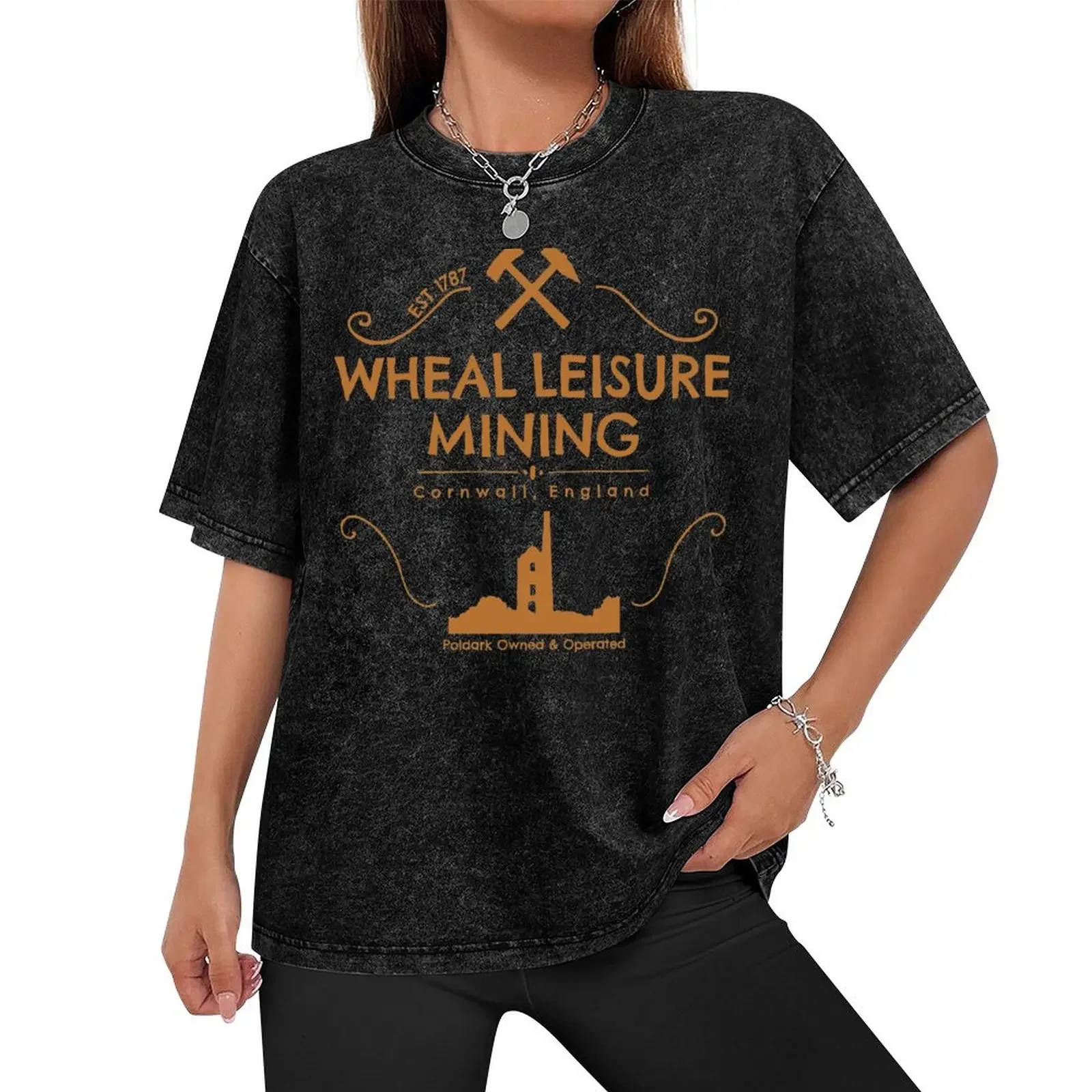 Wheal Leisure Mining - Copper T-Shirt designer shirts blanks aesthetic clothes summer tops t shirts for men cotton