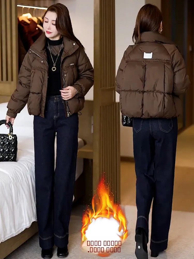 

ort Puffer Jaet Women's Cotton down Coat Slimming Bread Sle Winter New Arrival Korean Version Loose Fit Long Sve