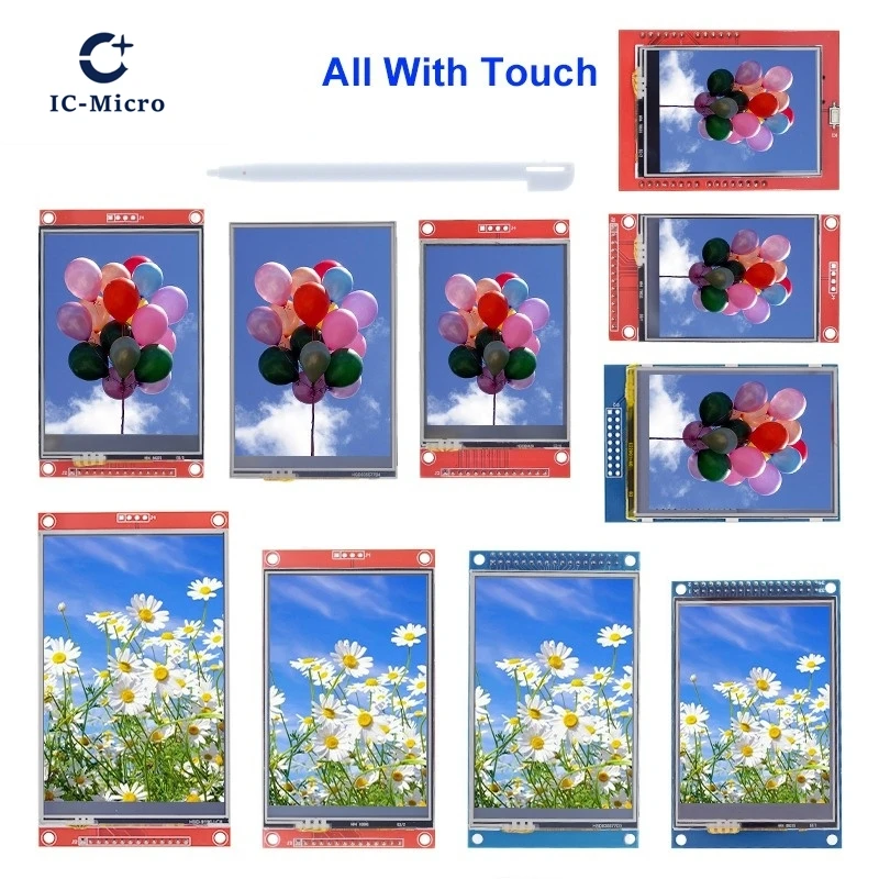 2.4/2.8/3.5/4.0Inch SPI TFT LCD Screen Colorful Touch Display Module Interface SPI ILI9341 ILI9488 480*320 240*320 For Arduino