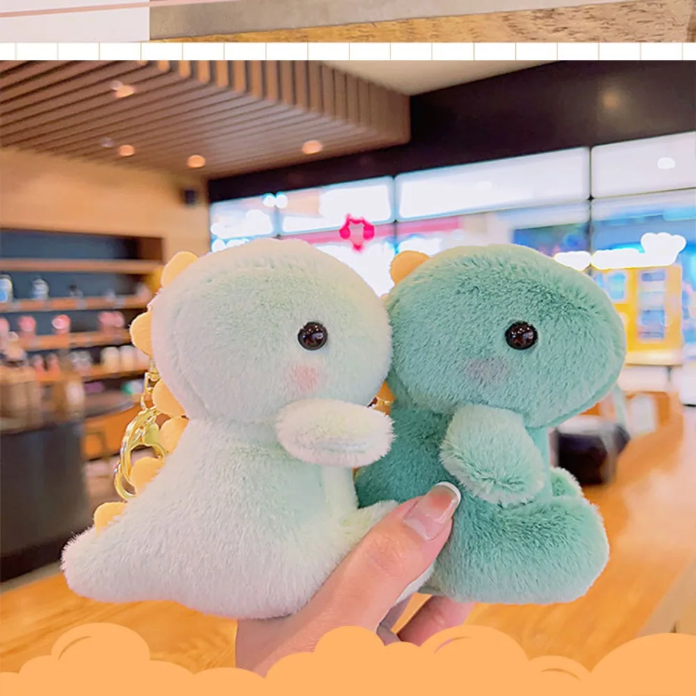 Soft 12cm Dinosaur Plush Doll Toys Pendant Multipurpose Cute Stuffed Doll Keyring Portable Plush Toys Keychain Backpack