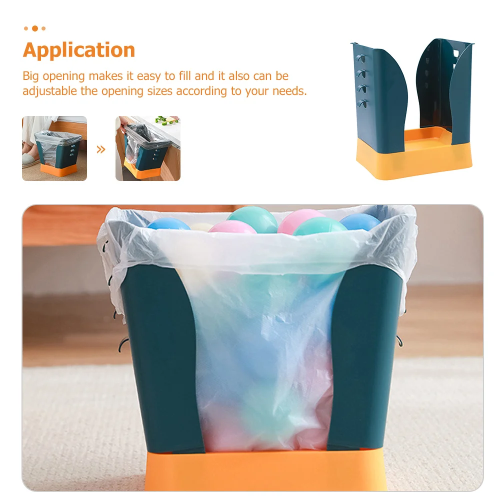 

Garbage Bag Holder Adjustable Scalable Big Opening Trash Bag Rack Kitchen Waste Storage Organizer Adjustable Garbage Bin