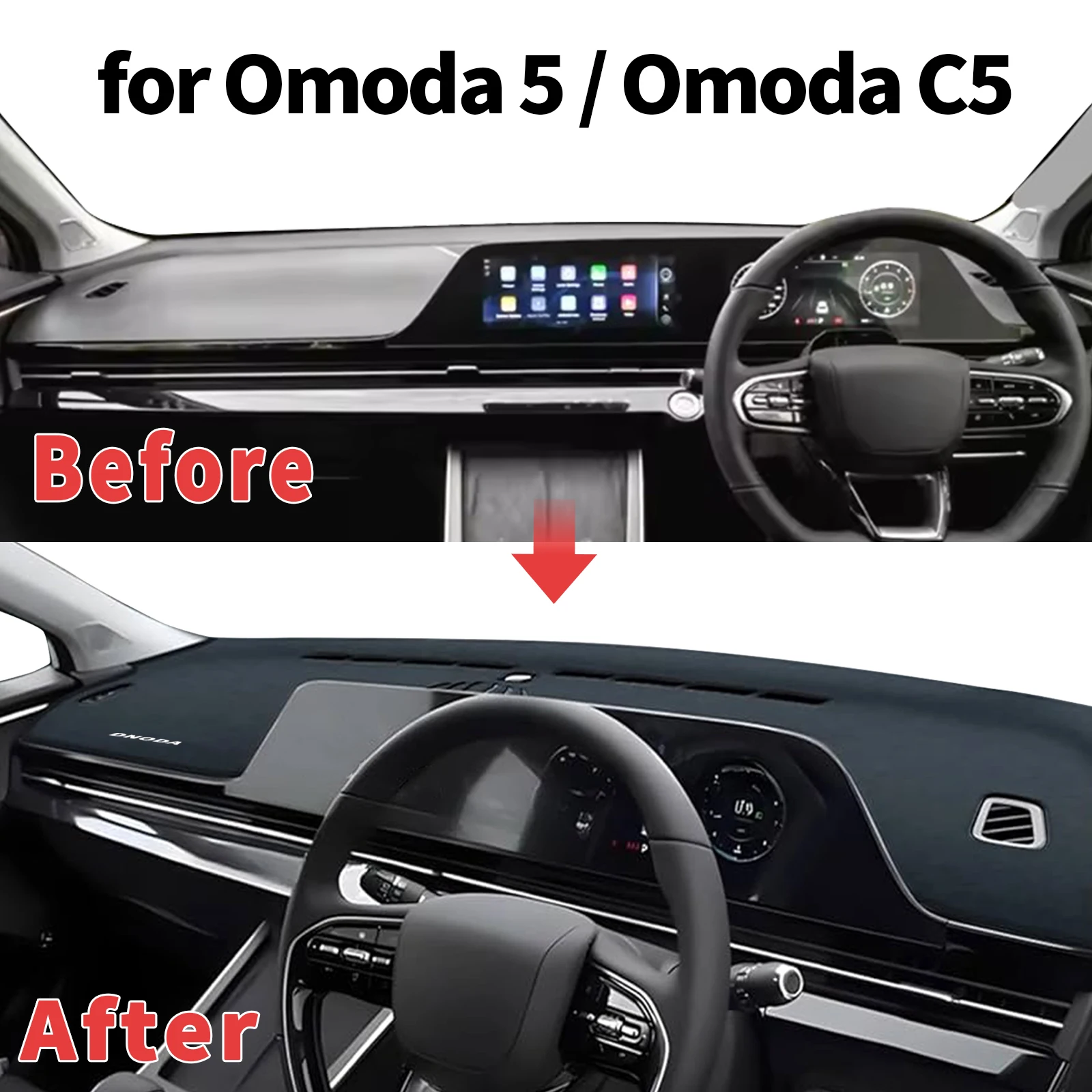 for Omoda 5 C5 2026 2025-2022 ​​​​Dashboard Cover Sun Shade Protector Dashmat Anti-Glare UV Block Carpet Mat Automotive Dash Mat