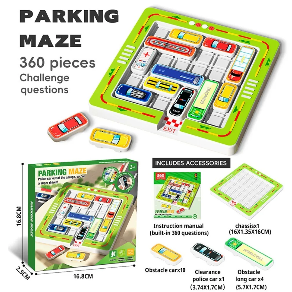 Logical Thinking Exercise Parking Maze Game Toy Challenge Intelligence Move Car Maze Board Traffic Toys Educational Toy