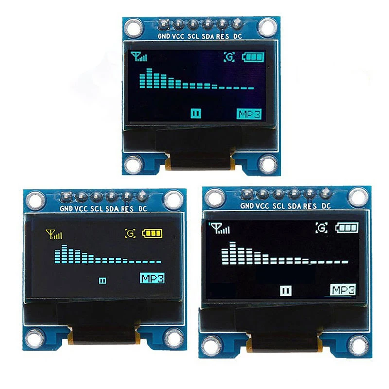 1~100Pcs 0.96 inch 6-Pin OLED LCD Display Module IIC SPI Communication 12864 Blue/White/Yellow Blue Dual Color