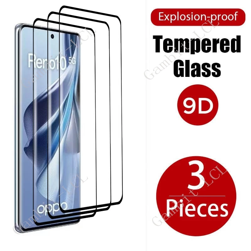 

3 шт. 9H 3D изогнутое закаленное стекло для OPPO Reno10 Pro ON OPPOReno10 Reno10Pro CPH2531 CPH2525 6,7 "Защитная пленка для экрана