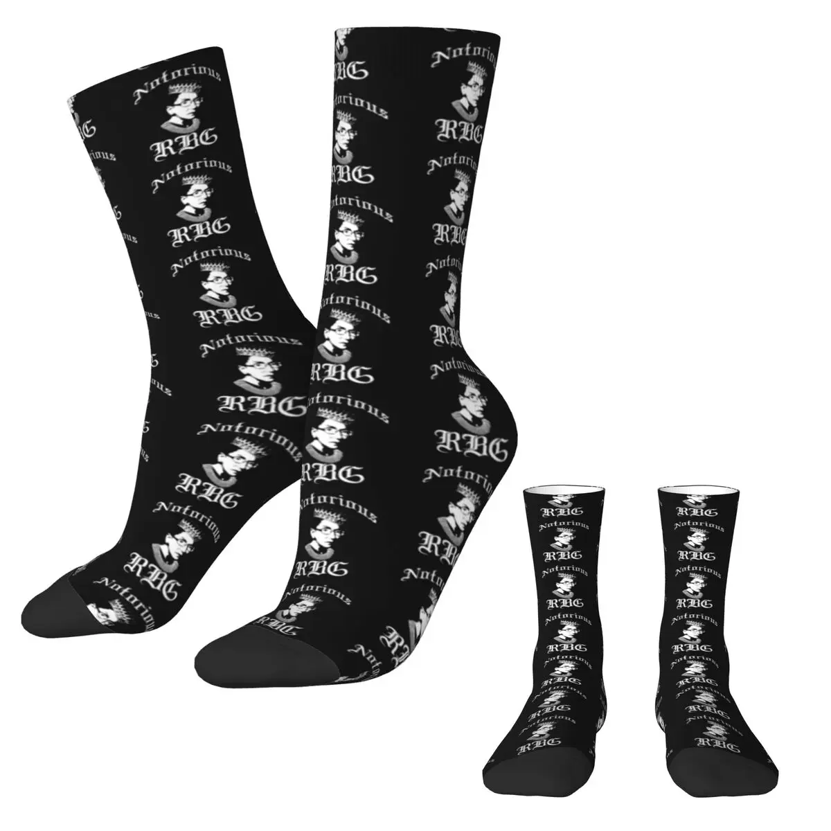 Womens Rights Socks Feminist Icon Crown Meme Trendy Stockings Couple Warm Soft Outdoor Socks Autumn Design Anti Skid Socks