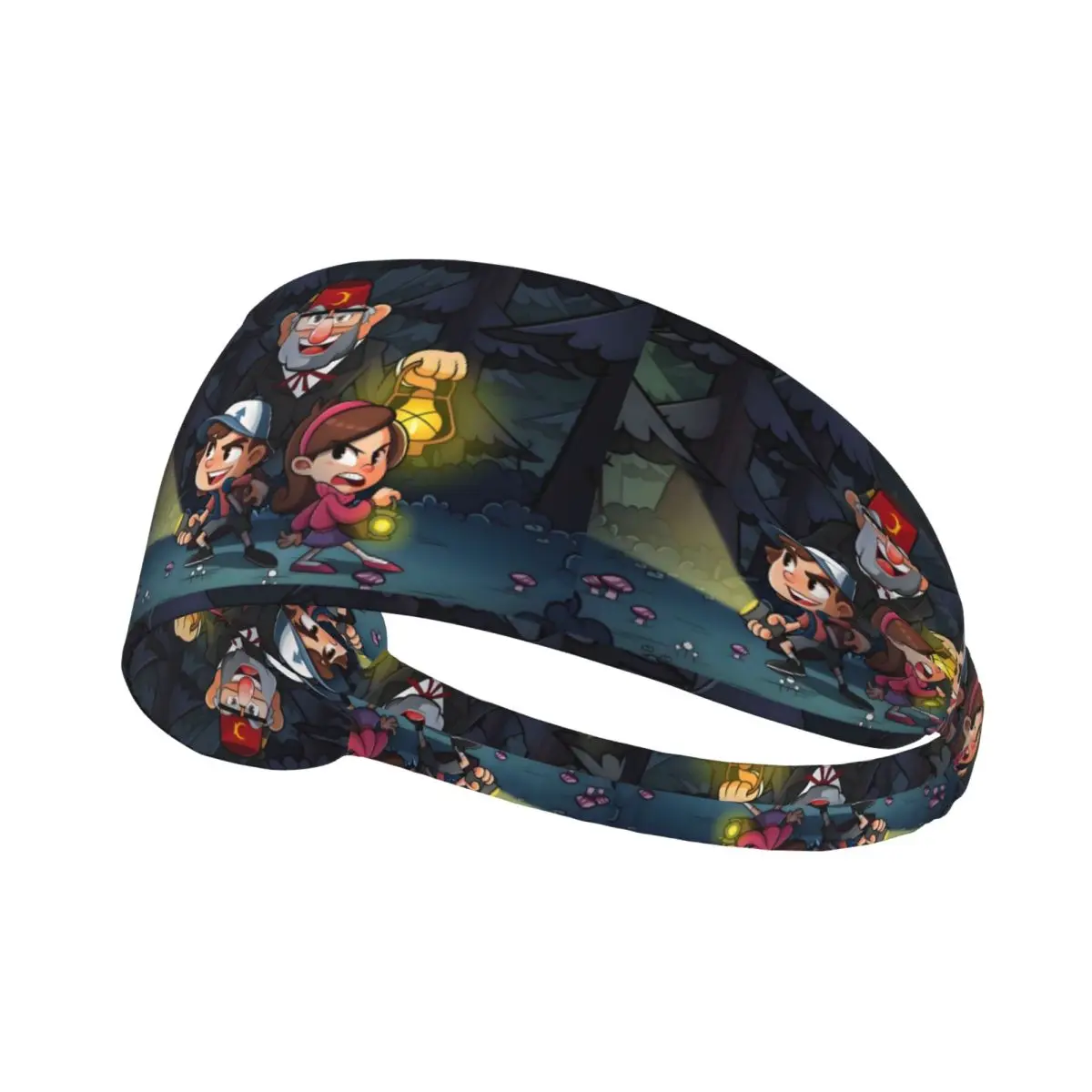 

Custom Comedy TV Series Gravity Falls Sports Sweatbands for Yoga Anime Cartoon Cute Quick Drying Headband Women Men