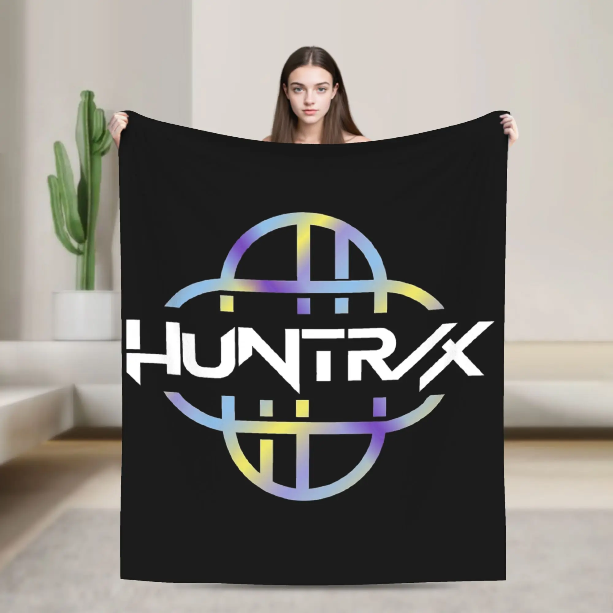 

Плюшевое одеяло с логотипом Huntrix Demon Hunters, фланелевое одеяло для студентов, мягкое теплое покрывало на заказ, подарок