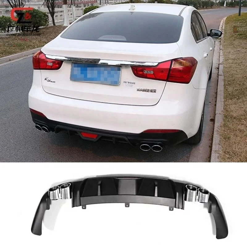 حار بيع ABS المواد سيارة الوفير الخلفي الشفاه الناشر لكيا K3 2013-2015 هيكل السيارة #2