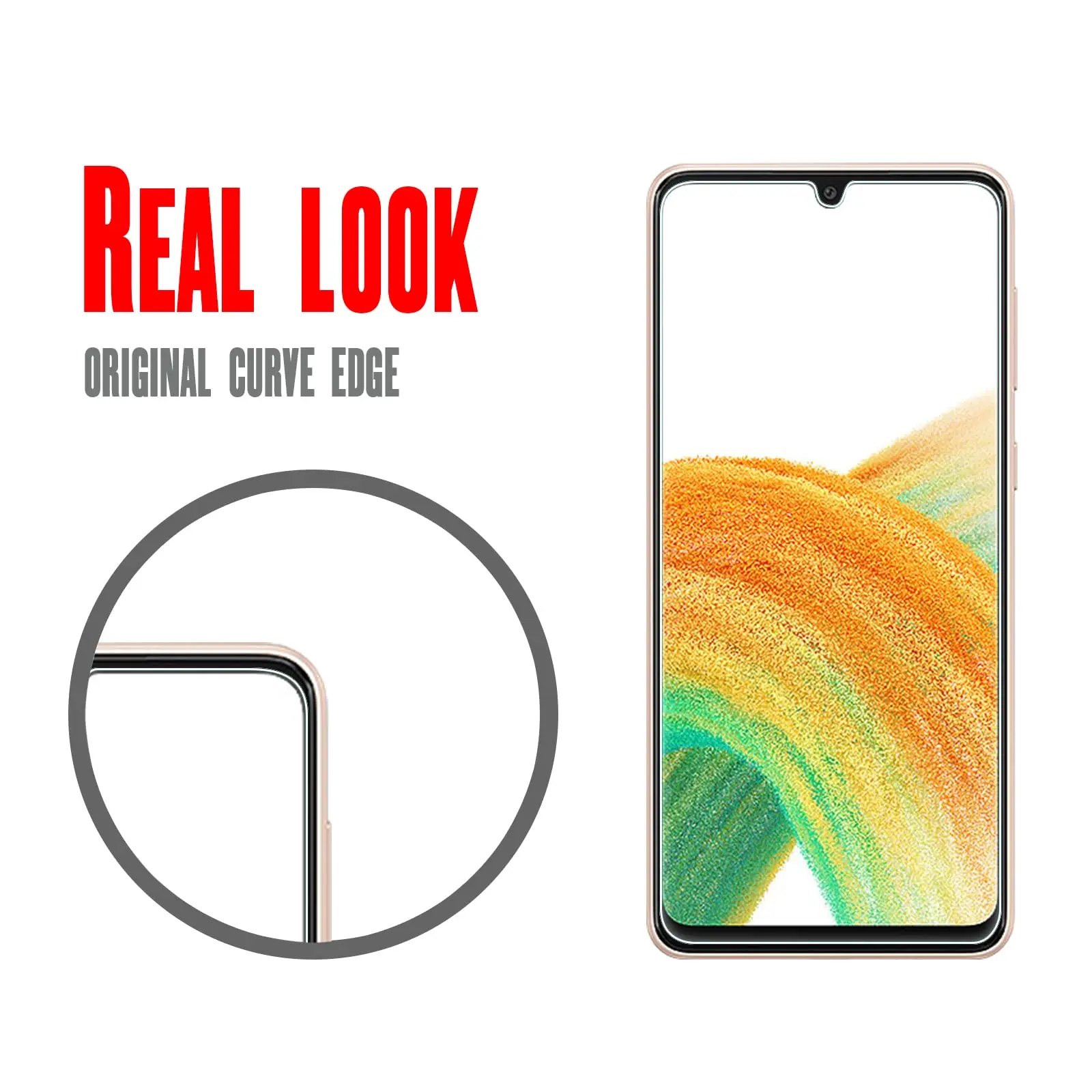 Displays chutz folie für Samsung Galaxy A33 5g gehärtetes Glas HD Kristall hoch Aluminium 9h hoch Aluminium Gehäuse freundlich – Detail 7