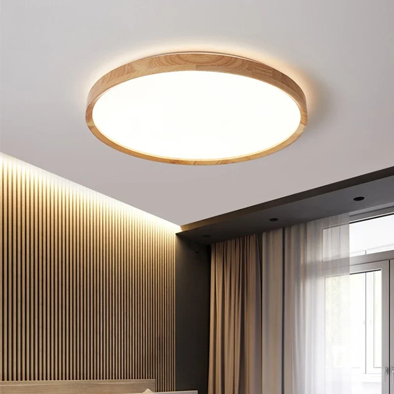 

Natural Color Imitation Wood Grain Led Ceiling Lamps Single Layer Ceiling Lights Led Ceiling Light for Room