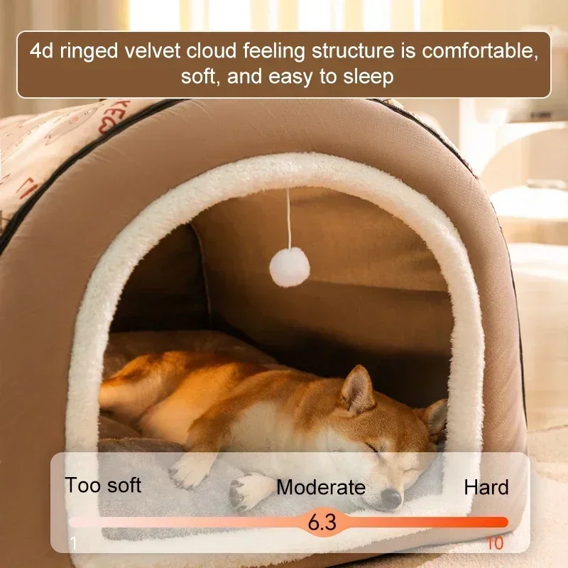 Detachable Washable Large Dog Kennel, Warm in Winter, Dog House,/Bed in All Seasons, Large Dog House, Pet Sleeping Supplies