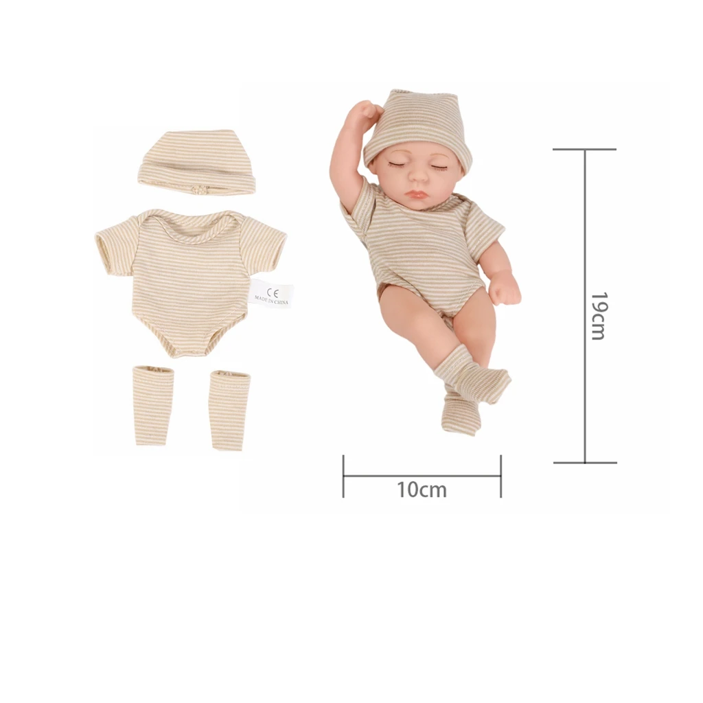 Doll Clothes for 8Inch 20cm Baby Dolls DIY Doll Accessories for Reborn Baby Dolls Sweater Jumpsuit Clothes for Mini Newborn Doll