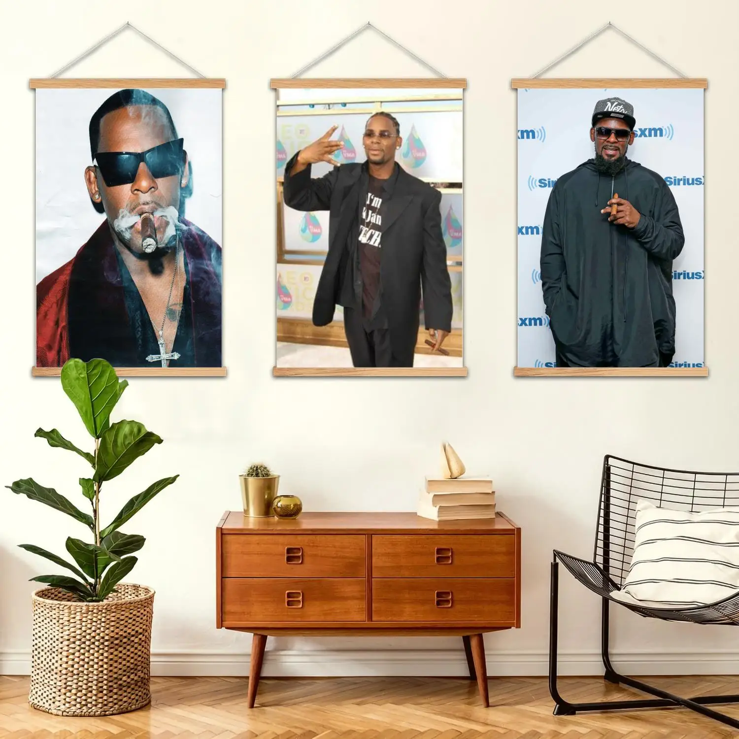 R. Kelly Pintura de parede emoldurada, pôster de arte em tela e arte de parede, família moderna, decoração de quarto, pôsteres, pintura decorativa