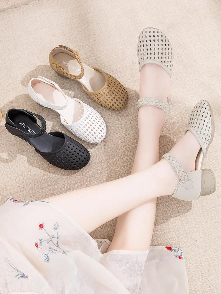 leather-hollow-out-breathable-soft-bot-mom-sandals-summer-new-sle-casual-low-cut-rubber-sole-anti-slip-middle-heel-oes