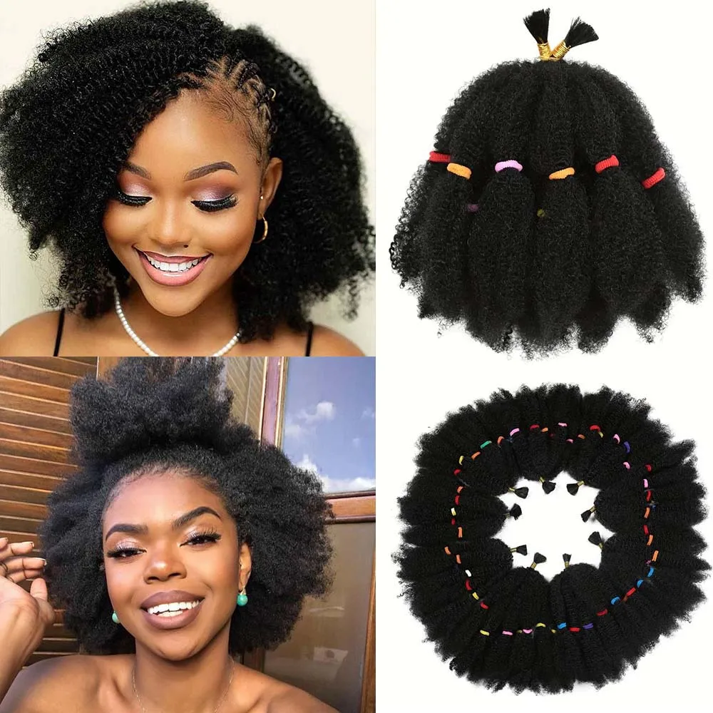 الأفرو غريب الشعر 14 "3/6 حزم قبل امتدت الأفرو غريب تويست تجديل الشعر غريب تويست الكروشيه الضفائر وصلات شعر صناعية #1