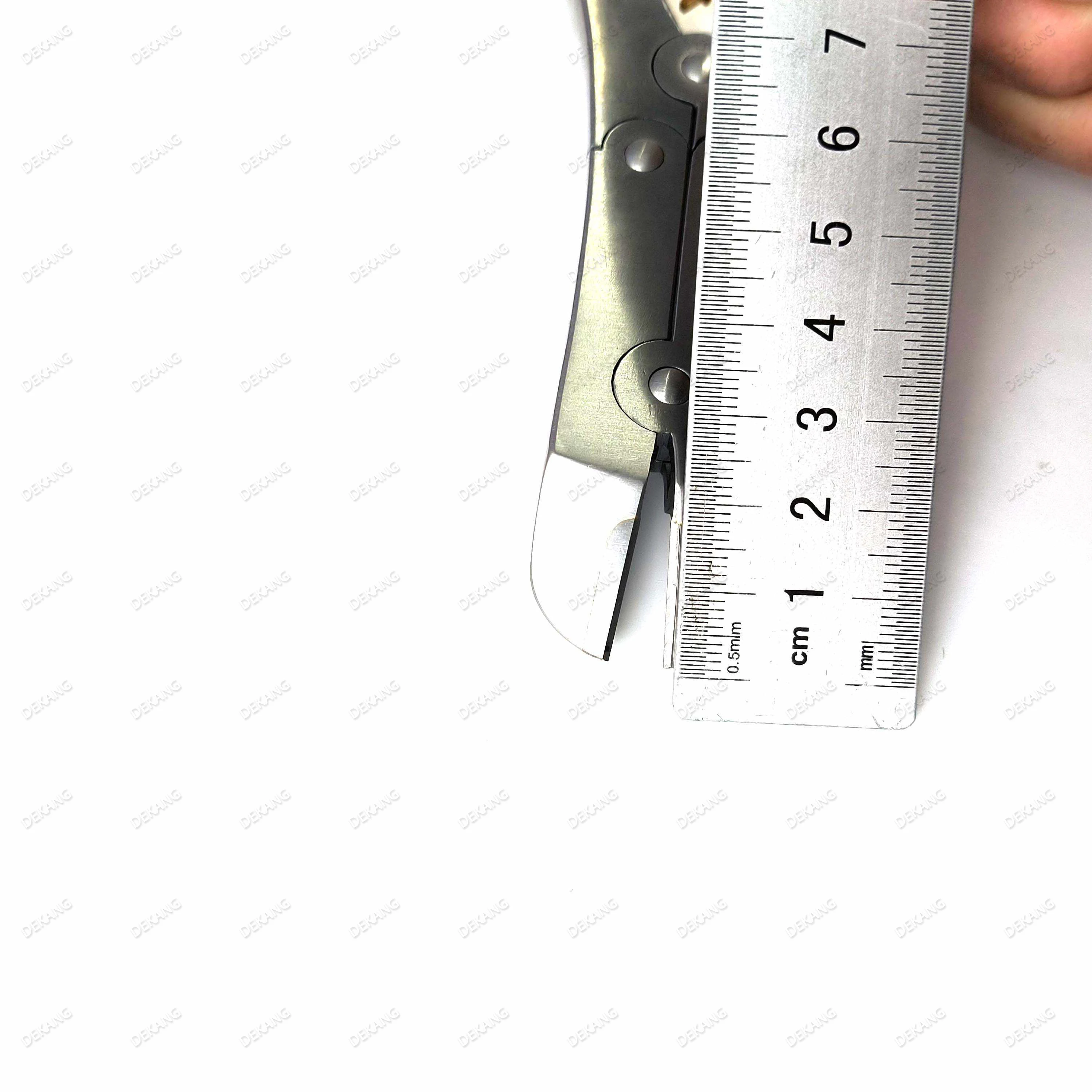 22 cm große Doppelgelenk-Stahlschere mit Goldgriff, Stahlnadelclip