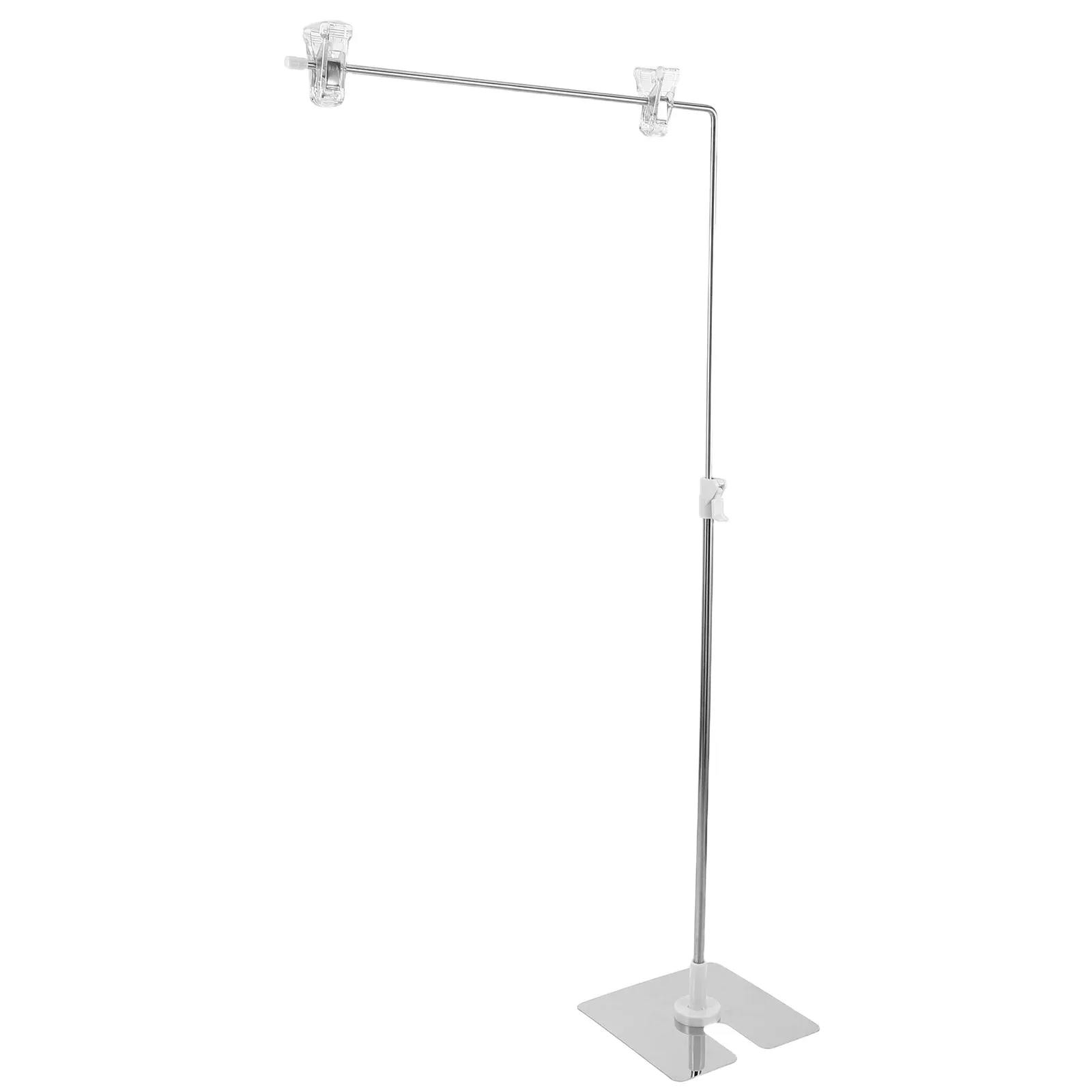 2pcs-stainless-steel-l-shaped-adjustable-poster-display-stand-retractable-tabletop-sign-holder-for-restaurant-office-banner