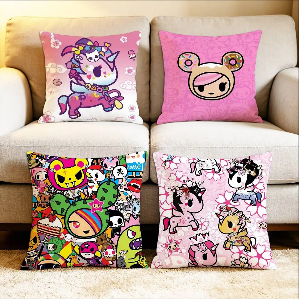 

T-Tokidoki-S Various Sizes Square Pillow Case For Car Home Bedchamber Decor