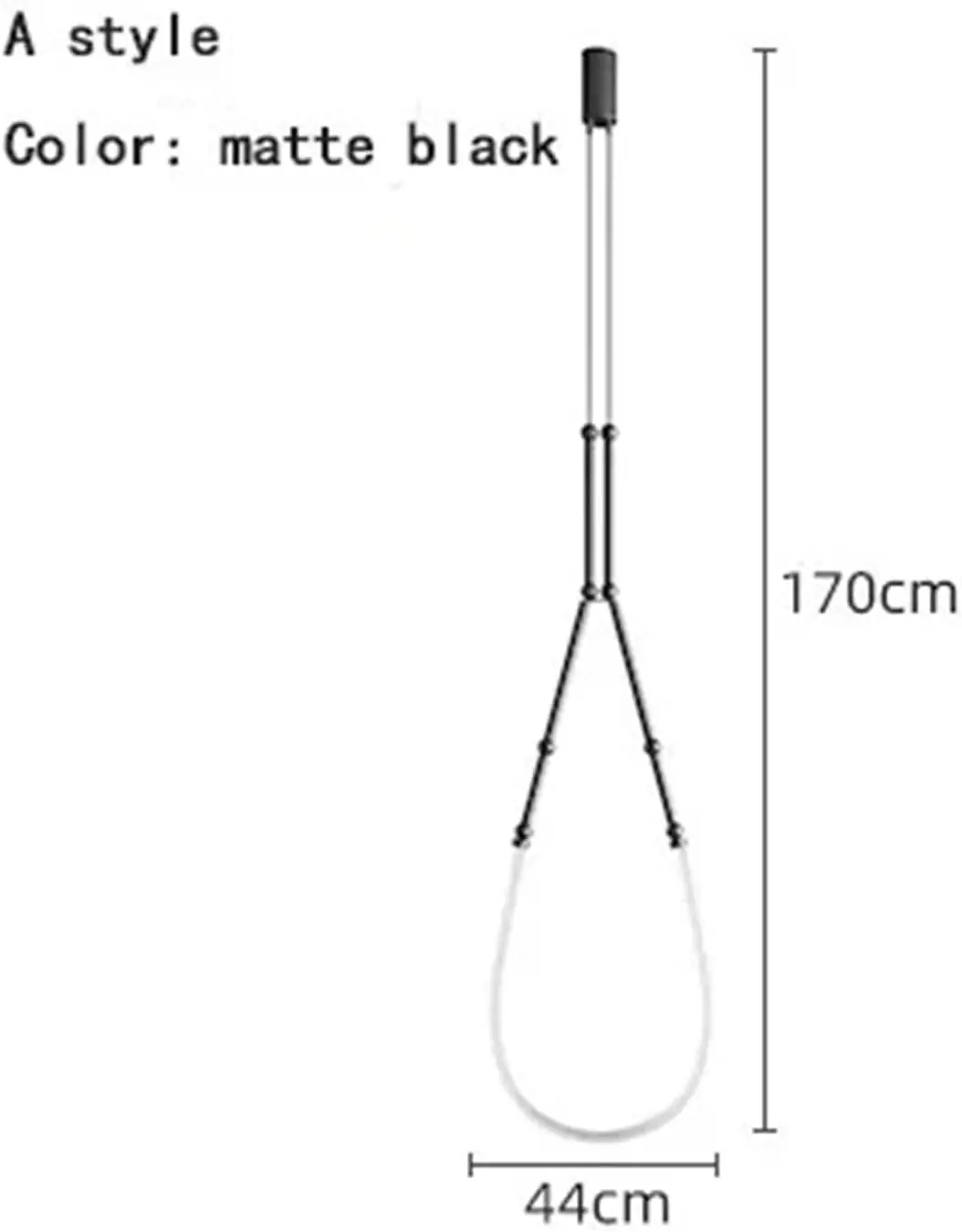Flexible Neon Rope Chandelier Curved Tube LED Pendant Light,Classic