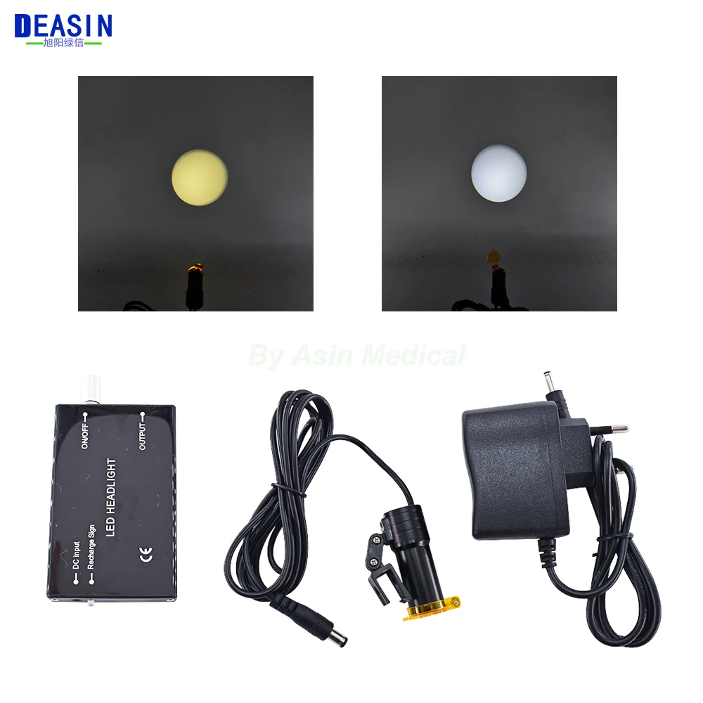 Headlight Headlamp Clamshell Filter Convenient for Dental Loupes Lab Medical Magnifier Magnification Binocular UBS Charger