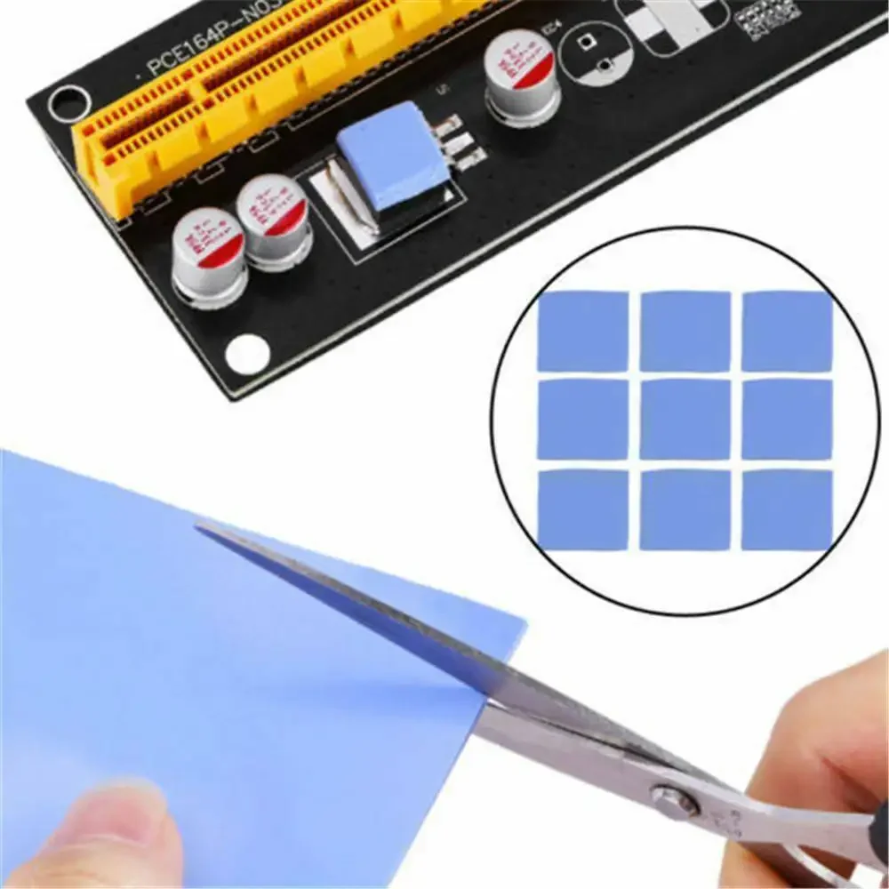 100pcs Heatsink Thermal Pad GPU CPU Heat Sink Cooling Conductive Silicone Pad 100*100*0.5mm Paste Processor Accessories