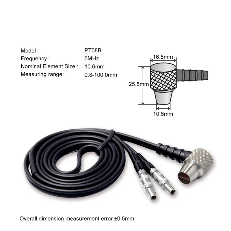 

In stockYushi PT-08B Ultrasonic Thickness Gauge Probe for UM-1 UM-1D UM-2 and UM-2D Dual C5 Connector