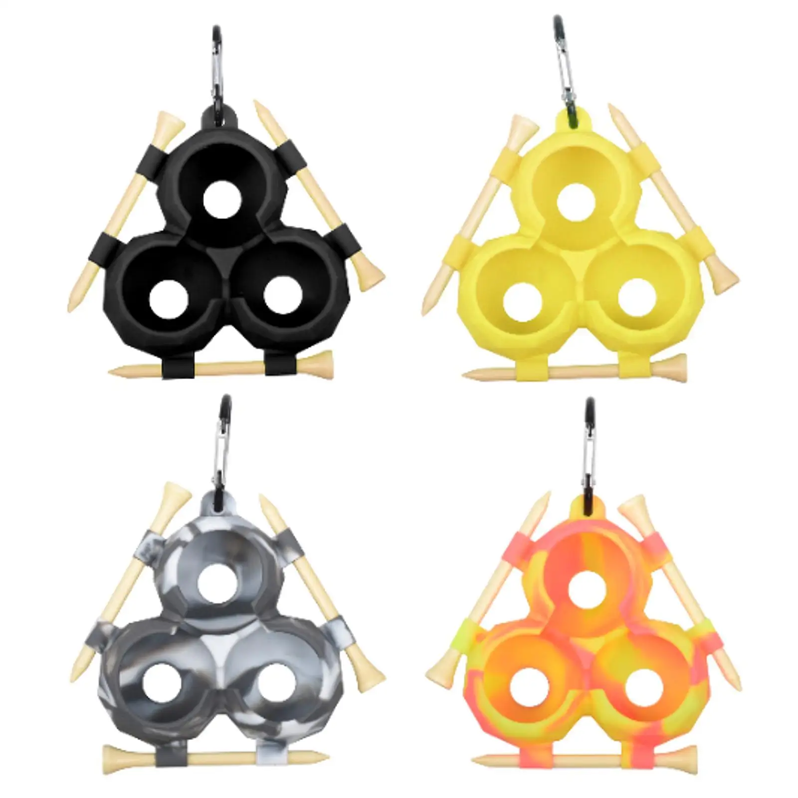 

Golf Ball and Tee Holder with Spring Snap Hook Gift Golf Ball Carry Bag