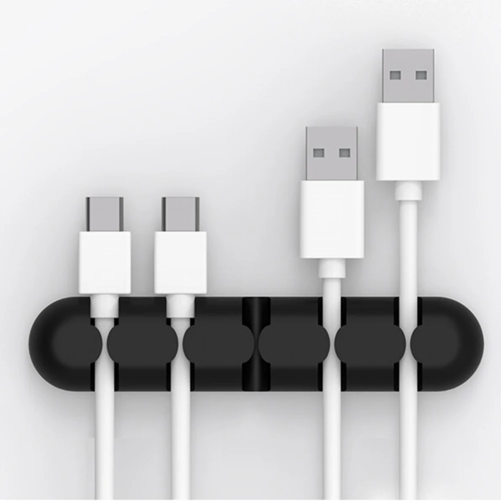 

Holders Data Cable Storage Wire Clips Self Adhesive Cord Cell Phone Black Organizer