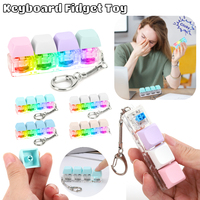 Button Keycap Fidget Keychain Toys 4 Keys Mechanical Keyboard Axis Tester DIY Keycaps Office Stress Relief Toy Adult Kids Gifts