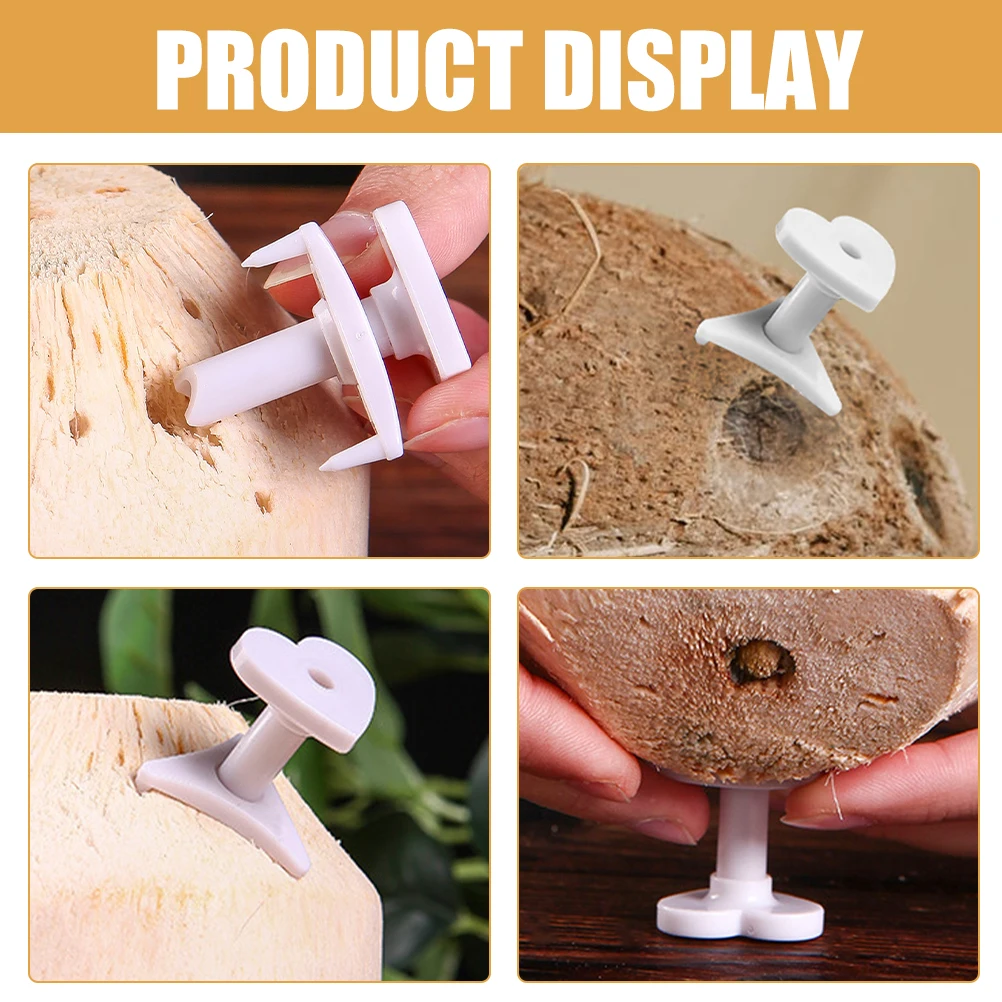 

6 Pcs Coconut Opener Coconuts Puncher Tools Plastic PP Hole Opener Supplies Kitchen Fruit Veggie Helper Lightweight Safe