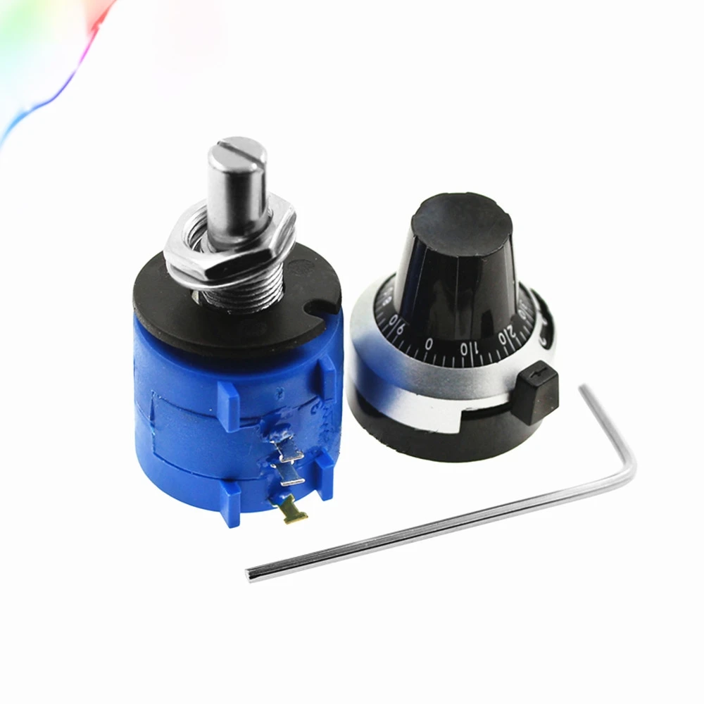 Прецизионный многооборотный потенциометр 3590S-2- 101 201 501 102 202 502 103 104L, 10 колец, регулируемый резистор с крышкой