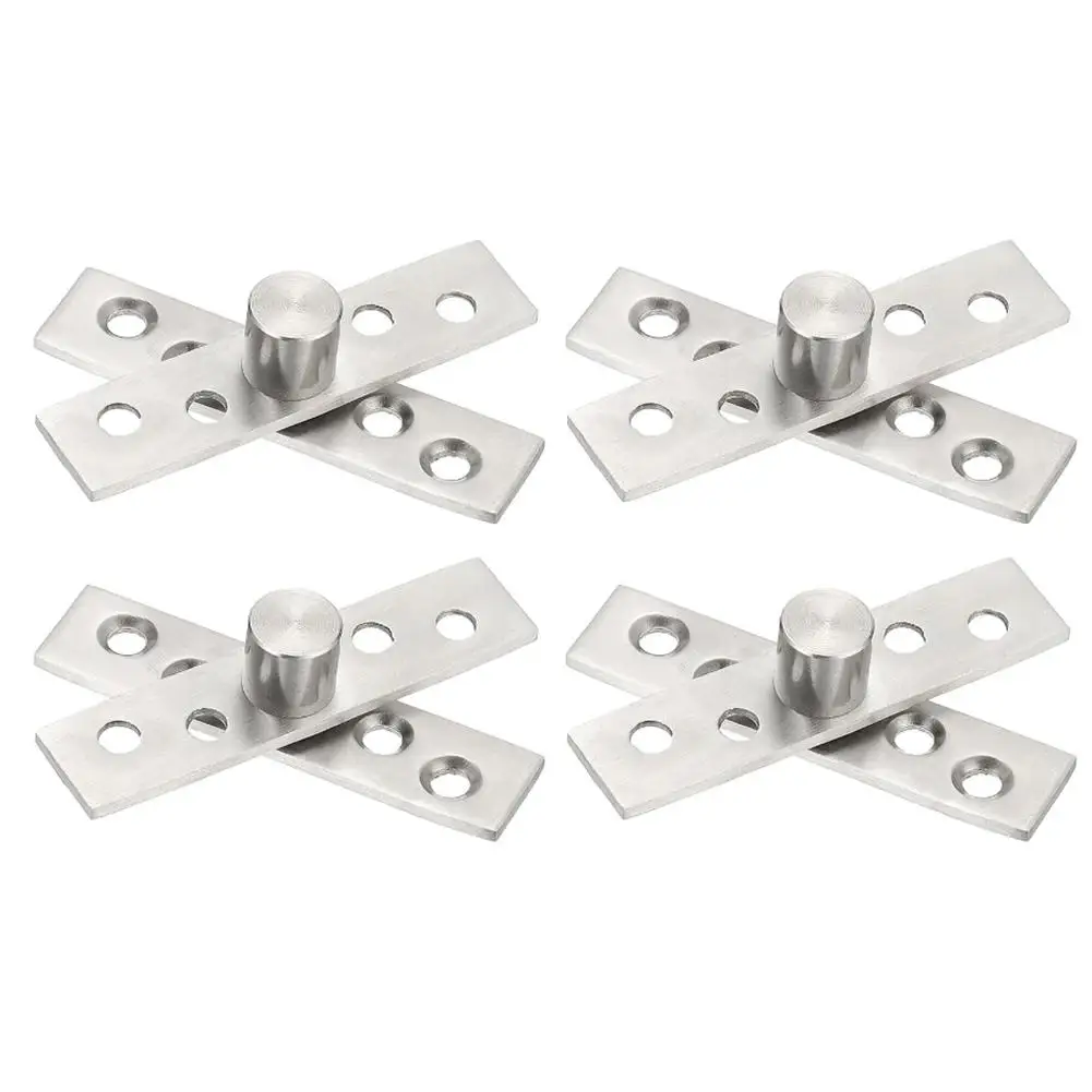 Strong and Pack of Four Stainless Steel Rotating Hinge Pivots Supporting Complete Motion at an Angle of For 360 Degrees