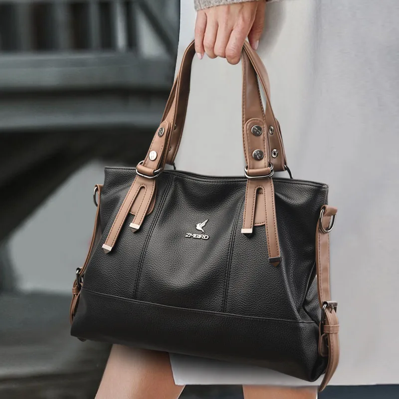 3 Layers Large Capacity Women Handbag Vintage Women Tote Bag Genuine Leather Luxury Handbags Designer Bag for Women 2024 New