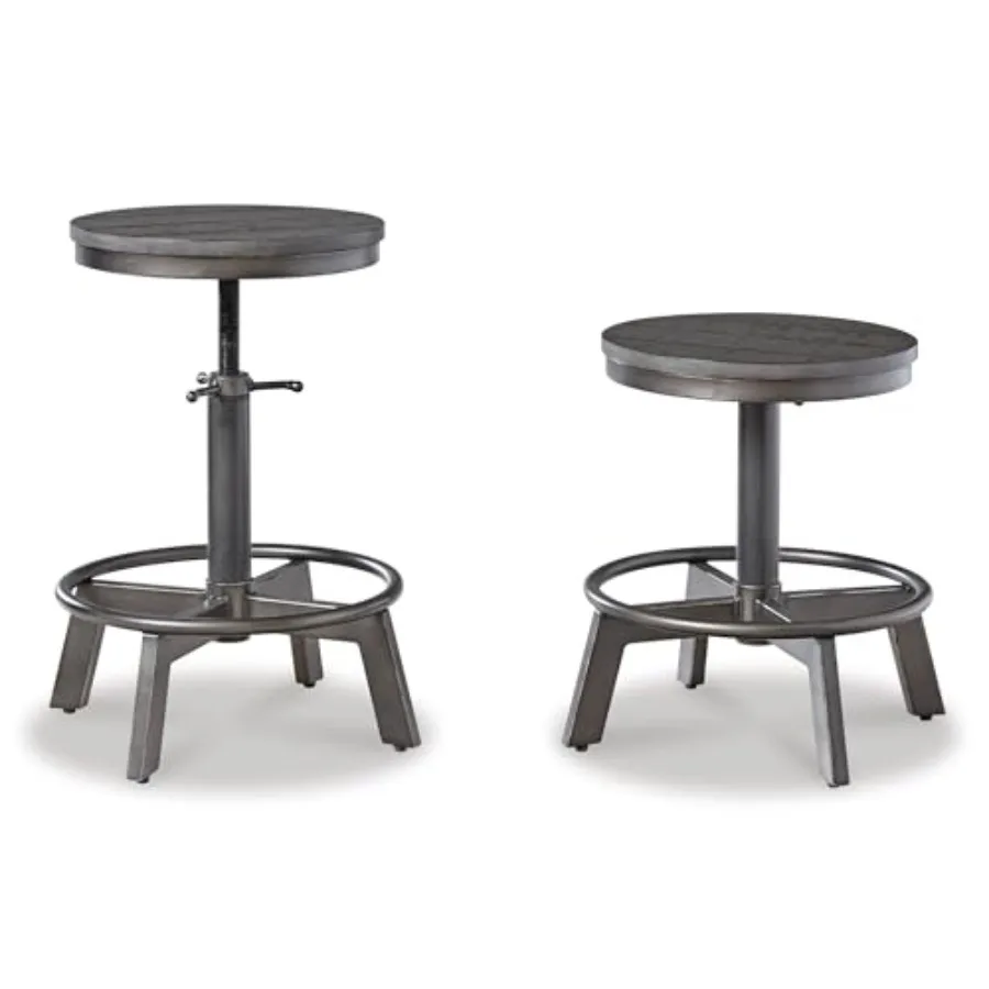 

Torjin Industrial Counter Height Stool 2 Count Gray
