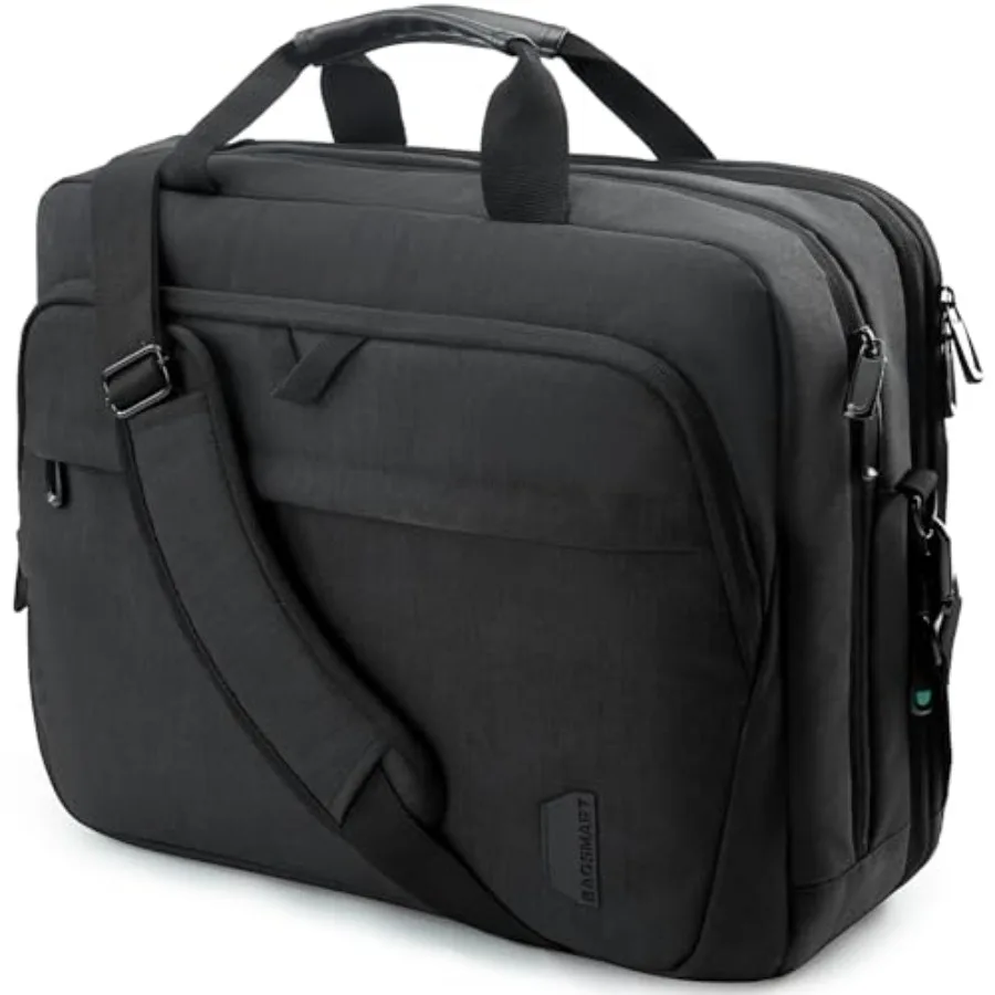 

17.3 ch Laptop Bag Expandable Computer Bag Laptop Briefcase Men Women Laptop Shoulder Bag Work Bag Busess Travel Office Black