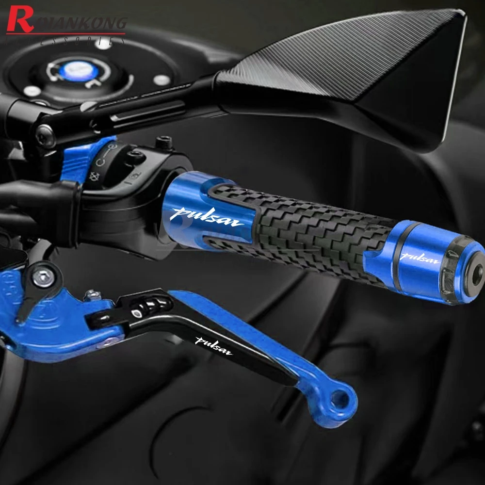 Motorcycle Extendable Adjustable Clutch Brake Levers Handlebar Grips Handle Ends For Bajaj Pulsar 200NS All Years