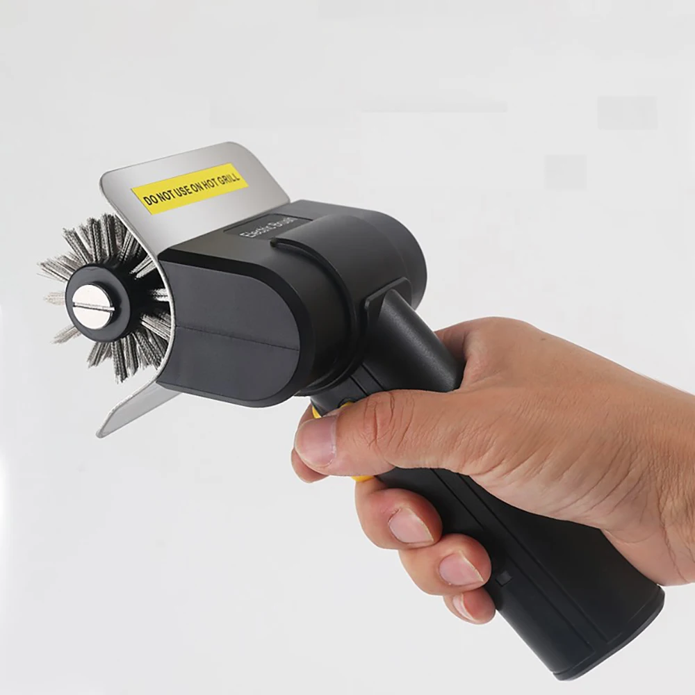 Rechargeable Motorized Electric Grill Brush Cordless BBQ Cleaner 360° Rotating Head for Gas Charcoal Grills with LED Light