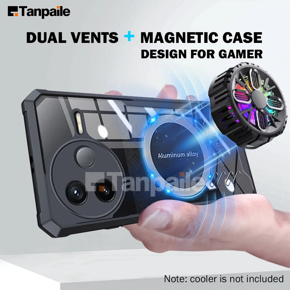 Tanpaile for Redmi K80 Pro Cooling Case Magnetic Shockproof Protection Gaming Funda Heat Dissipation Casing