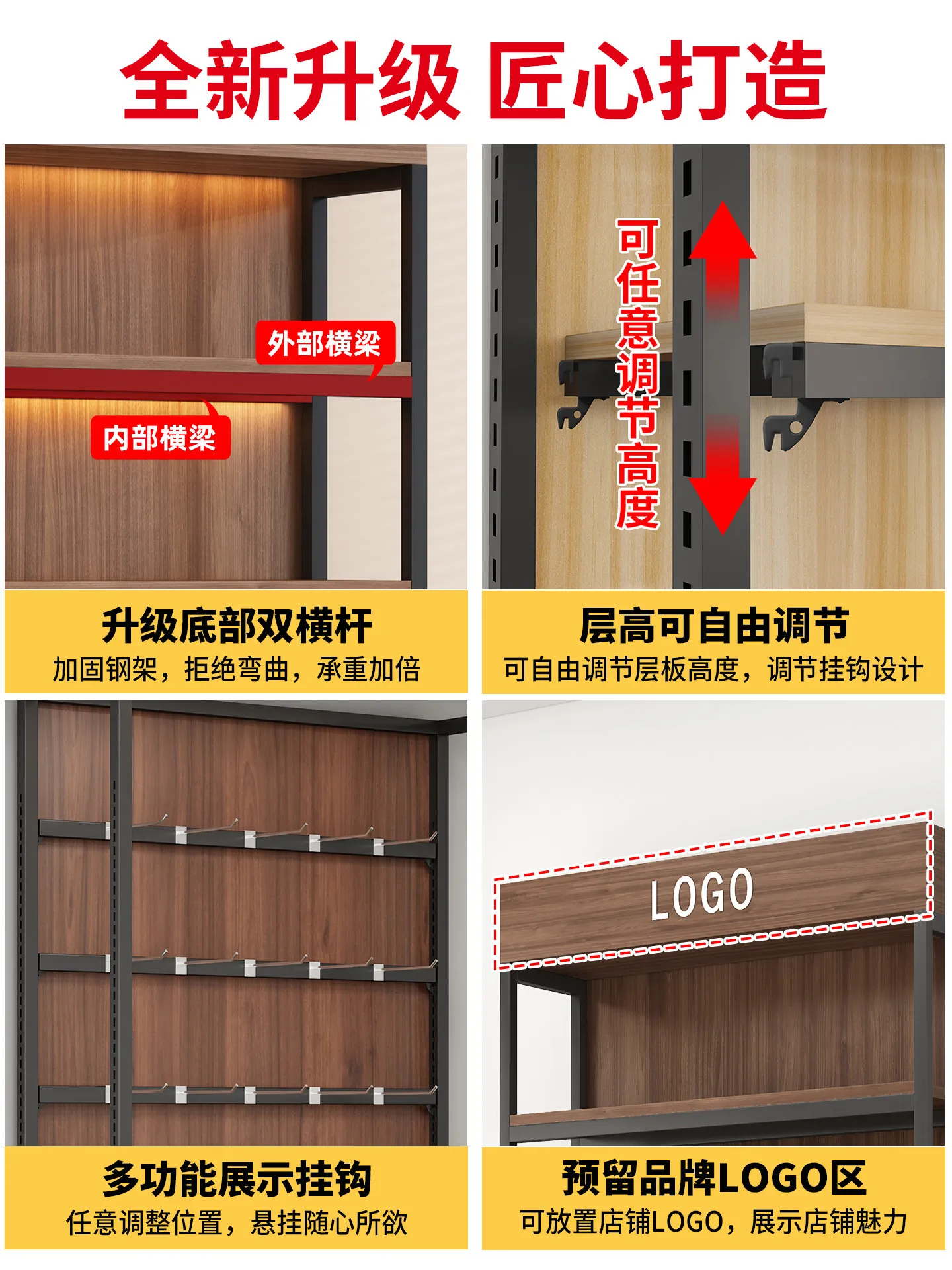 Supermarket Shelf Display Cabinet Display Cabinet Cosmetics Shelf Product Sample Multi-layer Stationery Snacks Store Cabinet