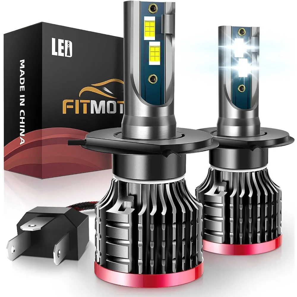 

H4/9003 LED Bulbs,80W 16000 Lumens Bright,6500K Cool White LED Fog Light Halogen Replacement IP68 Waterproof, Pack of 2