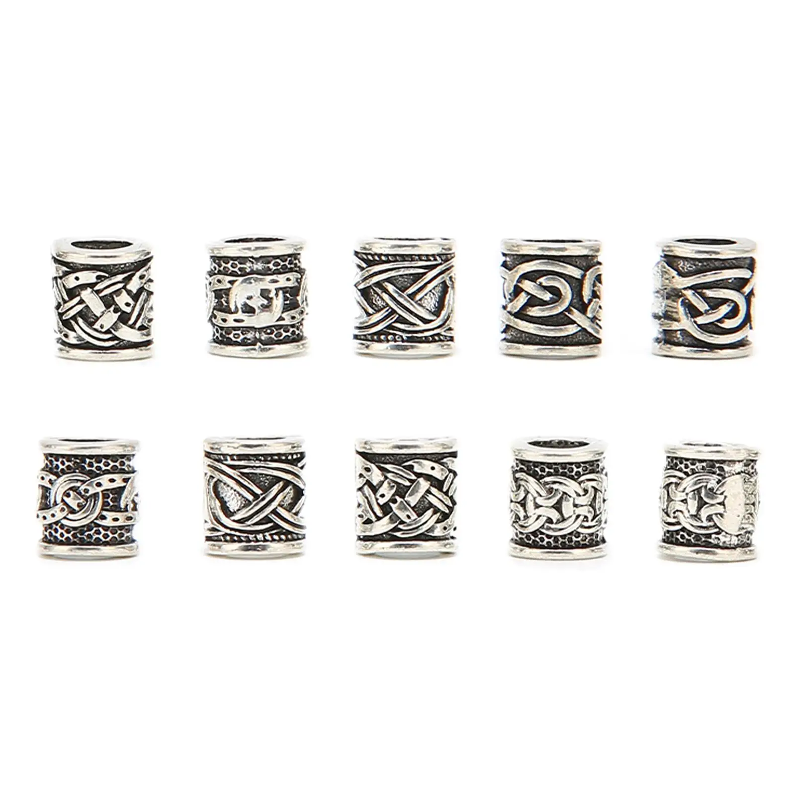 

10PCS Viking for beard Beads - Norse Dreadlock Jewelry for Men's for beard Hair, DIY Bracelets & Necklaces